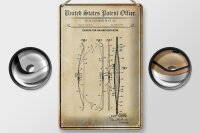 Blechschild Patent 20x30 cm Entwurf für ein Bogen Deko Schild
