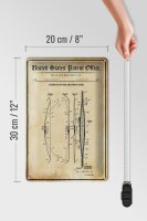 Blechschild Patent 20x30 cm Entwurf für ein Bogen Deko Schild