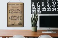 Blechschild Patent 20x30 cm Entwurf für einen Ballettschuh Deko Schild