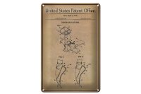 Blechschild Patent 20x30 cm Entwurf für einen Zehnschuh Ballett Deko Schild