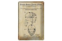 Blechschild Patent 20x30 cm Entwurf für eine Fängermaske Baseball Deko Schild