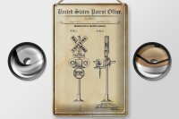 Blechschild Patent 20x30 cm Entwurf für Verkehrszeichen Deko Schild