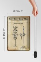 Blechschild Patent 20x30 cm Entwurf für Verkehrszeichen Deko Schild
