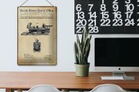 Blechschild Patent 20x30 cm Entwurf für einen Schneepflug für Lokomotiven Schild