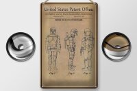 Blechschild Patent 20x30 cm Entwurf für eine Spielzeug Actionfigur Deko Schild