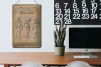 Blechschild Patent 20x30 cm Entwurf für eine Spielzeug Actionfigur Deko Schild