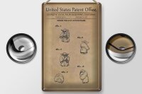Blechschild Patent 20x30 cm Entwurf für eine Spielzeug Actionfigur 2 Deko Schild