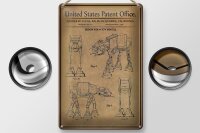 Blechschild Patent 20x30 cm Entwurf für eine Spielzeug Actionfigur 3 Deko Schild