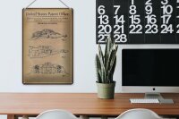Blechschild Patent 20x30 cm Entwurf für ein Spielzeug Flieger Deko Schild