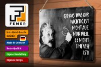 Blechschild Zitat 20x30 cm Einstein Tafel gib das, was dir wichtig ist nicht auf