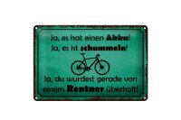 Blechschild Fahrrad 20x30 cm Ja, es hat einen Akku. Deko...