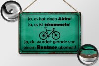 Blechschild Fahrrad 20x30 cm Ja, es hat einen Akku. Deko Schild