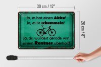 Blechschild Fahrrad 20x30 cm Ja, es hat einen Akku. Deko Schild