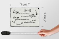 Holzschild Spruch 18x12cm tanze liebe singe lebe als gäbe