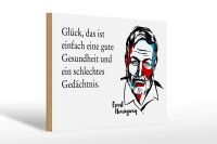 Holzschild Zitat 20x30 cm Glück ist Gesundheit &...
