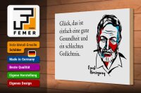 Holzschild Zitat 20x30 cm Glück ist Gesundheit & schlechtes Gedächtnis Schild