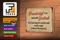 Holzschild Spruch 18x12cm Freundschaft ist ein wundervolles