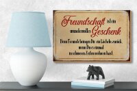 Holzschild Spruch 18x12cm Freundschaft ist ein wundervolles