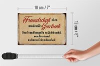 Holzschild Spruch 18x12cm Freundschaft ist ein wundervolles