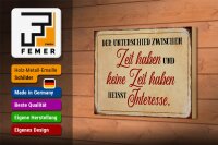Holzschild Spruch 18x12cm Unterschied Zeit haben Schild