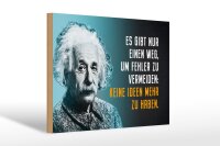 Holzschild Zitat 20x30 cm Einstein blau Fehler vermeiden keine Ideen haben
