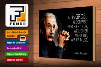 Holzschild Zitat 20x30 cm Einstein weil einer mehr tut, als er muss Deko Schild