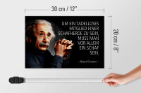 Holzschild Zitat 20x30 cm Einstein Mitglied einer Schafherde Deko Schild