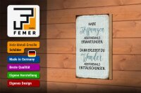 Holzschild Spruch 12x18cm habe Hoffnungen nie Erwartungen
