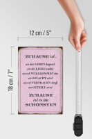Holzschild Spruch 12x18cm Zuhause ist es am schönsten