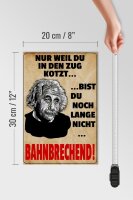 Holzschild Spruch 20x30 cm bist du nicht Bahnbrechend Einstein Deko Schild
