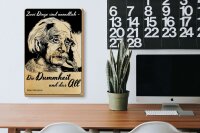 Holzschild Zitat 20x30 cm Zwei Dinge unendlich Dummheit und das All Einstein