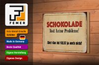 Holzschild Spruch 18x12cm Schokolade löst keine Probleme