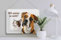Blechschild Tiere 30x40 cm Katze und Hund Wir waren es nicht Deko Schild