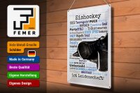 Blechschild Spruch 30x40 cm Eishockey ist Leidenschaft Eishockeybegriffe Schild