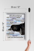 Blechschild Spruch 30x40 cm Eishockey ist Leidenschaft Eishockeybegriffe Schild