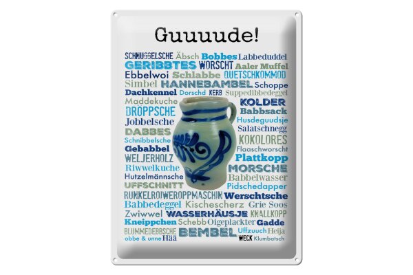 Blechschild Spruch 30x40 cm Guuuude Milchkanne Deko Schild