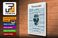 Blechschild Spruch 30x40 cm Guuuude Milchkanne Deko Schild