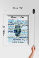 Blechschild Spruch 30x40 cm Guuuude Milchkanne Deko Schild