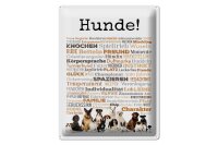 Blechschild Tiere 30x40 cm Hunde Hundebegriffe Deko Schild