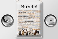 Blechschild Tiere 30x40 cm Hunde Hundebegriffe Deko Schild