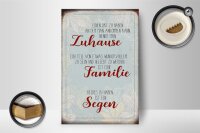 Holzschild Spruch 12x18cm Zuhause Familie Segen Schild