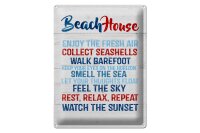 Blechschild Spruch 30x40 cm Beach House Deko Schild