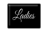 Blechschild Hinweis 30x40 cm Ladies Damen Toilettenschild Deko Schild