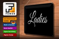 Blechschild Hinweis 30x40 cm Ladies Damen Toilettenschild Deko Schild