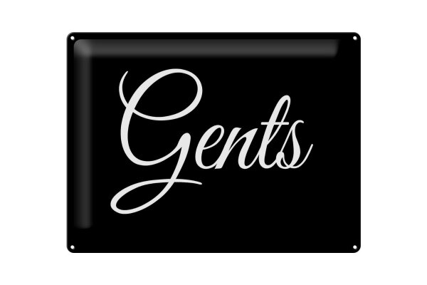 Blechschild Hinweis 30x40 cm Gents Herren Toilettenschild Deko Schild