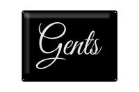 Blechschild Hinweis 30x40 cm Gents Herren Toilettenschild Deko Schild