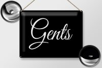 Blechschild Hinweis 30x40 cm Gents Herren Toilettenschild Deko Schild