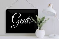 Blechschild Hinweis 30x40 cm Gents Herren Toilettenschild Deko Schild