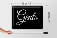 Blechschild Hinweis 30x40 cm Gents Herren Toilettenschild Deko Schild