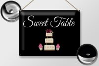 Blechschild Hinweis 30x40 cm Sweet Table Hochzeitstorte Deko Schild
